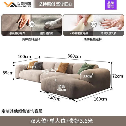 Comfortable Lounge Divano Soggiorno Di Lusso Luxury Furniture  Modern Living Room Sofas Minimalist Sectional Puff Corner Sofa