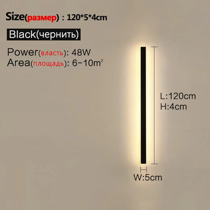 Waterproof Wall Light Outdoor Garden Wall lamps LED Lights Modern Nordic  Living Room TV Background IP65 110/220v Wall washer