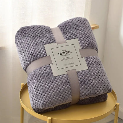 Winter Warm Fleece Baby Adult Throw Blanket for Bed Flannel Sofa Plaid Yoga Sports Tapestry Bedspread Bedcover 200x230cm
