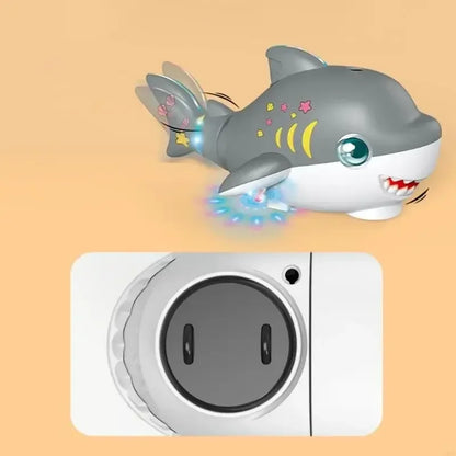 Electric Blowing Ball Shark Model Car Robot Swing Tail Electronic Pet Interactive Entertainment Toys for Kids Baby Children Gift