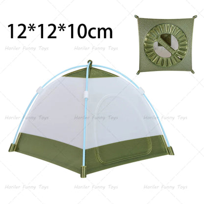 Camping Simulation Small Tent Model Removable Toy Decoration Camping Tent Lampshade Creative Scene Props Display Decoration