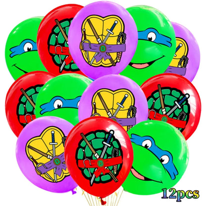 Cartoon Turtles Birthday Party Decorations Tableware Tablecloth Cup Plate Bag Napkins Balloon Baby Shower Turtles Party Favors
