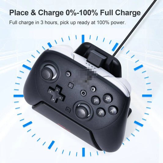 Charging Dock Station For Switch2 Pro Game Controller Fast Charger With Led Indicator Light For Nintendeo Switch 2 Accessory