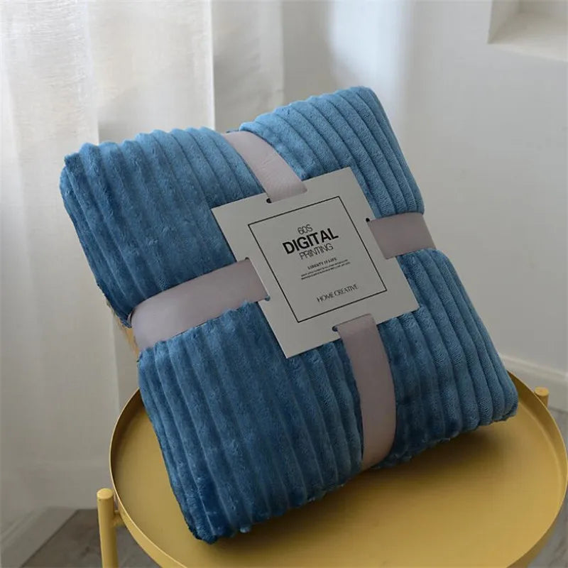 Winter Warm Fleece Baby Adult Throw Blanket for Bed Flannel Sofa Plaid Yoga Sports Tapestry Bedspread Bedcover 200x230cm