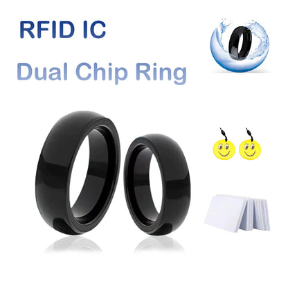 NFC Waterproof Smart Chip Ring 13.56MHZ Key RFID CUID Replaceable Tag 1K S50 Cloning Token Iso1443a Gen2 Key