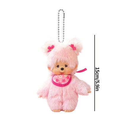 Monchhichi Plush Keychain Kawaii Monchichi Pendant Backpack Charms Cartoon Monchich Keyring Party Favor Gifts 키티 몬치치 モンチッチ