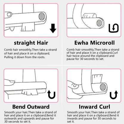 Mini Hair-Straightener Curly and Straight Hair Supplies Thermostatic Electric Ceramic Curling Iron National standard double flat