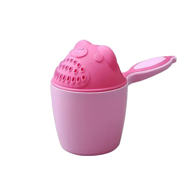 Toddler Shampoo Cup Baby Bath Caps Child Washing Hair Cup with Eye Protection Bathing Bailer Kids Shower Spoons - Bathing Tool