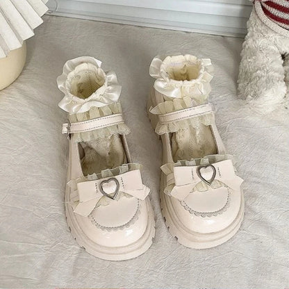 2025 Summer New School Girl JK Loafer Pumps Platform Shoes Japanese Style Lolita Y2K Kawaii Jirai Kei Fashion
