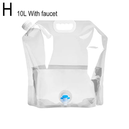 5/10L Portable Camping Water Bag Foldable Drinking Water Bucket Large Capacity Water Container For Outdoor Travel Lightweight