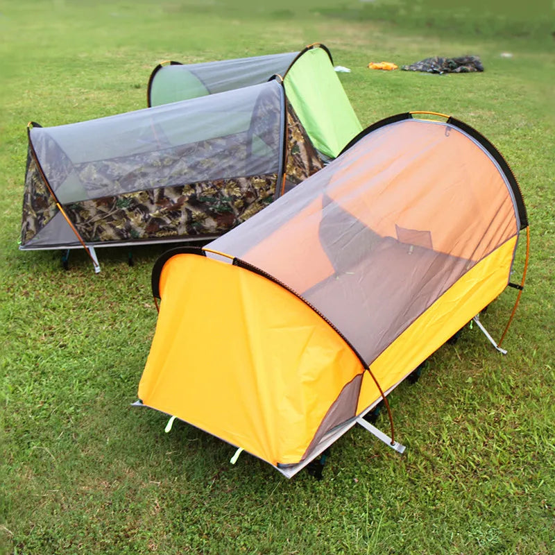 Outdoor camping single tent one off the ground sleeping folding camp bed self-driving fishing tent crib baby camp