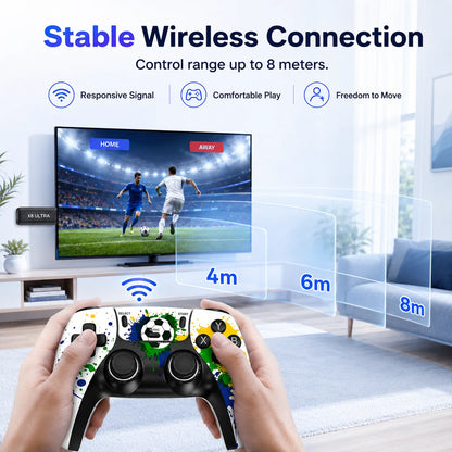 4K HDMI TV Game Stick Retro Video Game Console, 50000+ Pre-installed Games 45 Emulators 2.4G Dual Wireless Controllers X8 Ultra