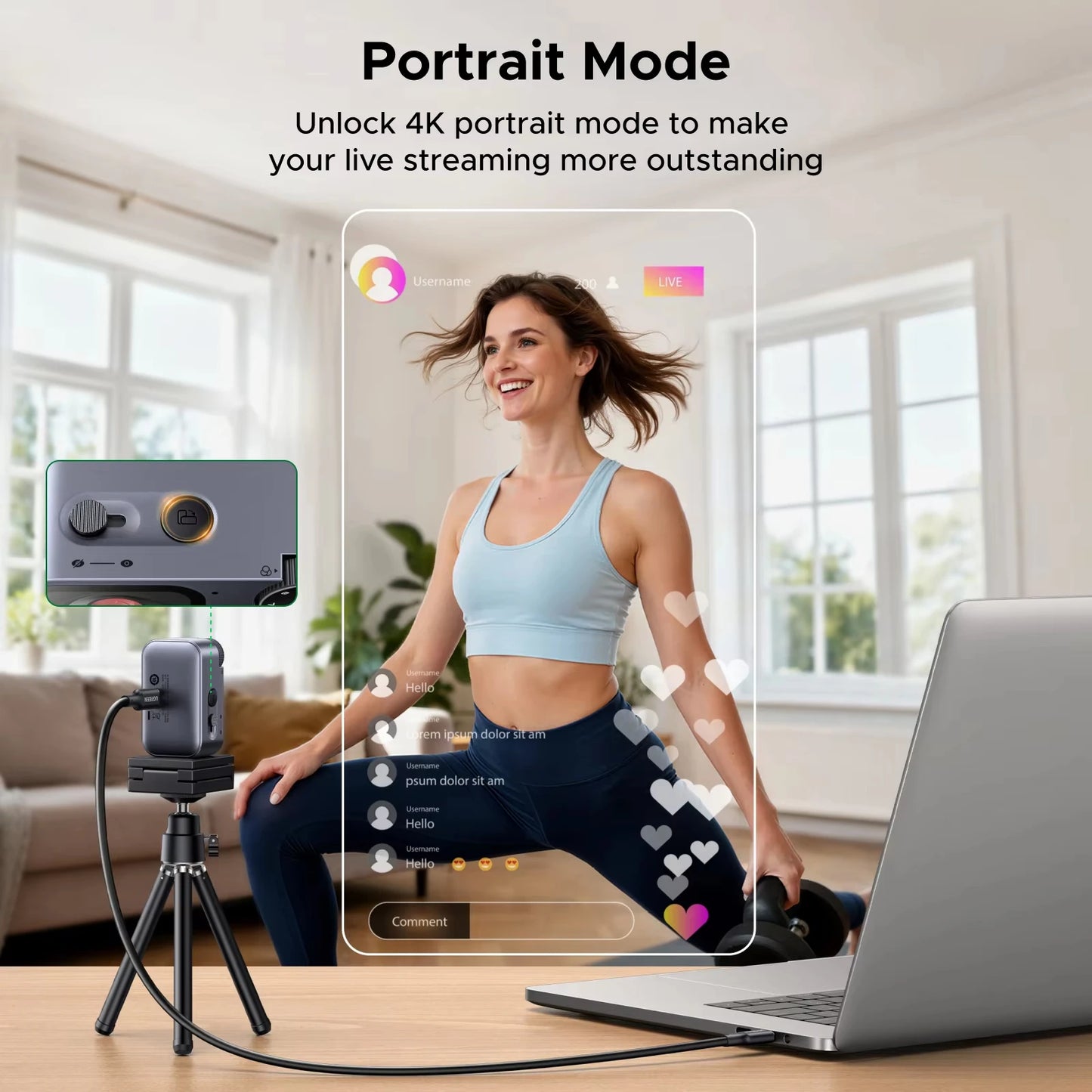 UGREEN FineCam Pro AI Smart PC 4K Webcam Auto Framing PDAF Focu Gesture Control AI Noise-Canceling Mic for Streaming Camera