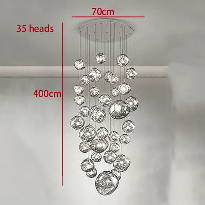 Nordic Home Decoration Stair Chandelier LED Pendant Lights Modern Ceiling Light Indoor Lighting Fixtures For Living Room Bedroom