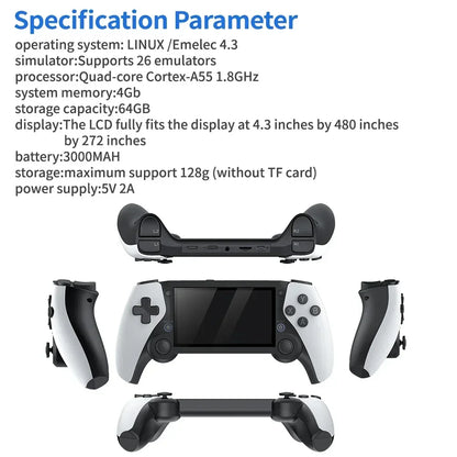 256G 70000+ Games 3D Joystick Handheld HDTV Game M25 4.3'' Screen Player Retro Portable Video Game For PSP PS1 N64 Dreamcast