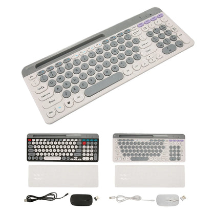【New】Wireless Keyboard Mouse Set Rechargeable Retro  2.4G Wireless Bluetooth Keyboard Mouse Set Wireless PC Keyboard Mouse Set