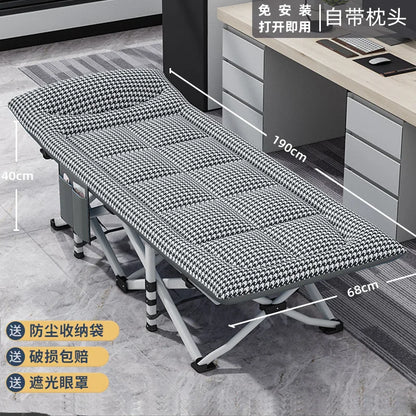 Camping Cot Comfortable with Pad  Portable Folding Bed for Sleeping Single Supports Travel Office Garden Beds  складная кровать