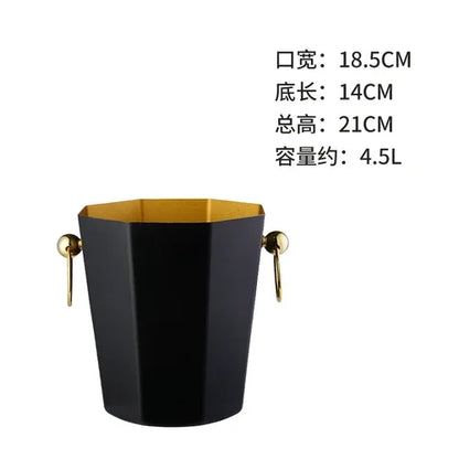European Stainless Steel Ice Bucket Beer Red Wine Juice Drink Cooler Bar Family Party Champagne Ice Bucket Bar Wine Accessories