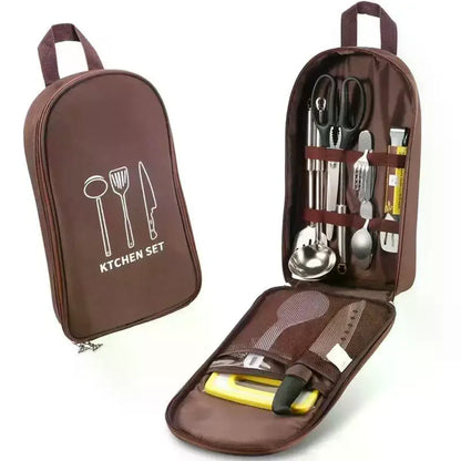 Outdoor Cooking Bag Camping Storage Bag PortableCooking Utensil Organizer Storage Pouch Picnic Bag Utensil Storage Pouch