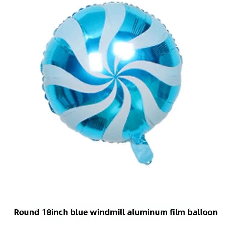 10pcs Windmill Candy Lollipop Foil Balloons 18 Inch Aluminum Film Balloon Birthday Party Christmas Wedding Decorations