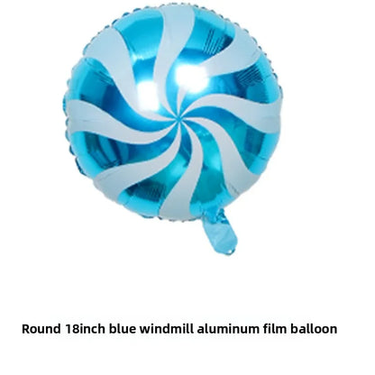 10pcs Windmill Candy Lollipop Foil Balloons 18 Inch Aluminum Film Balloon Birthday Party Christmas Wedding Decorations