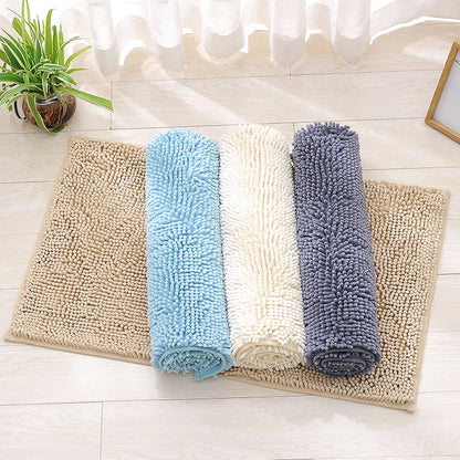 Chenille Bathroom Carpet Non Slip Bath Mat Soft and Comfortable Plush Living Room Door Bathroom Absorbent Foot Floor Matscarpet