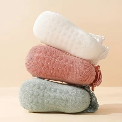 5 pairs of baby girl children lace socks spring and summer socks dispensing anti-slip floor socks