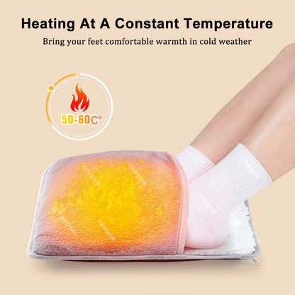 Foot Warmer USB Foot Heater Electric Foot Heating Pad Fast Heating Soft Plush Electric Foot Warmer for Home Heated Feet Warmer