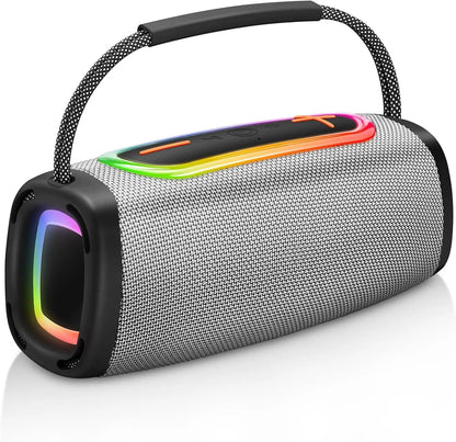 RGB Lights Portable Bluetooth Speaker, IPX7 Waterproof, 24H Playtime, Bluetooth 5.3, Outdoor Wireless Speaker with Hands-Free Mic.