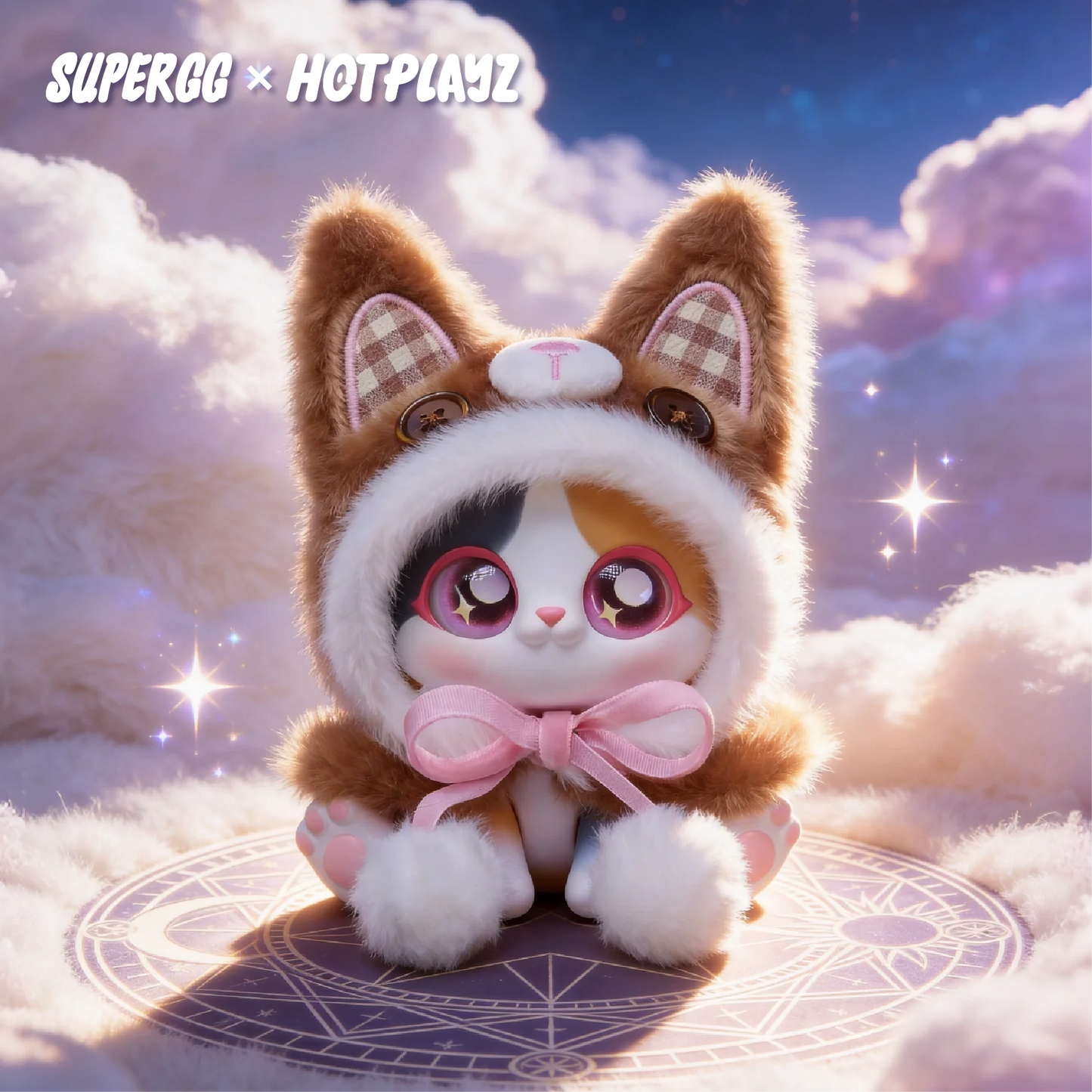 Supergg Picoco V2 Magic Lucky Cloak Cat Plush Pendant Blind Box Series Kitten Modeling Toys Ornament Mystery Box Surprise Gifts