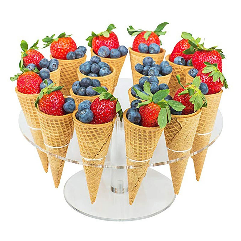3 Tier Clear Square Cupcake Stand Premium Acrylic Cake Tower Display Holder With LED Light String For Wedding Birthday Party