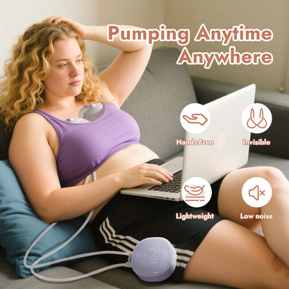 NCVI 2025 Hands Free Wearable Breast Pump,Combined with Strong Motor and Wearable Cups, 4 Modes 9 Levels, 21/24/28mm, Low Noise