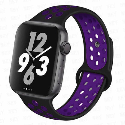 Silicone Sport Straps For Apple Watch 10 Band 45mm 44mm Ultra2 49mm 38/40mm 41mm 42 46mm Bracelet iWatch Series 8 7 6 4 5 3 9 SE