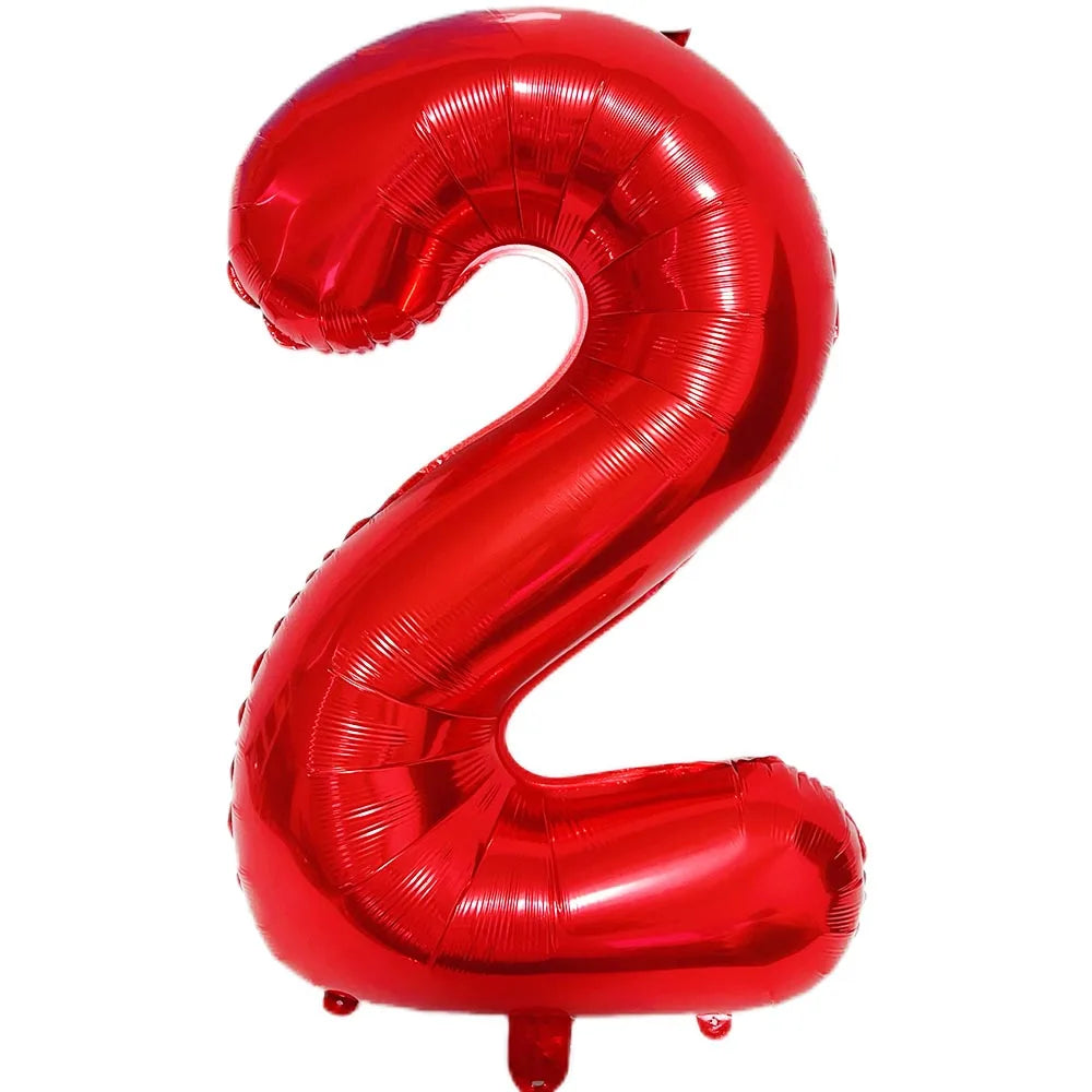 Multi Color Large Numbers 3 Balloon 32Inch 1 2 3 4 5 6 7 8 9 Birthday Ball Red Digit Bachelorette Balloons Figure Golob Balloons