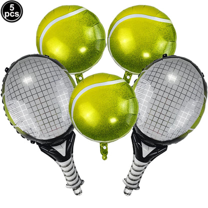 Tennis Cake Topper Happy Birthday Sign Cake Decorations Boy Man Tennis Racket Ball Player Sport Theme Birthday Party Supplies