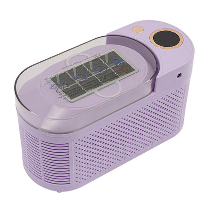 Ice Maker Portable Mini, 12V Car Power Cord, Taro Purple, Low Noise 60dB, Food Grade Aluminum, DIY Ice Cubes, For Kitchen Travel Camping Iced Drinks