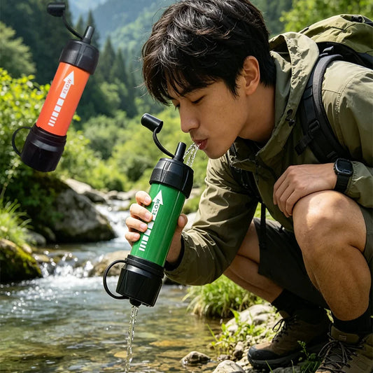 1pcs Camping Essential Water Filter Straw | Lightweight & Multi-Color for Hiking, Fishing & Emergency