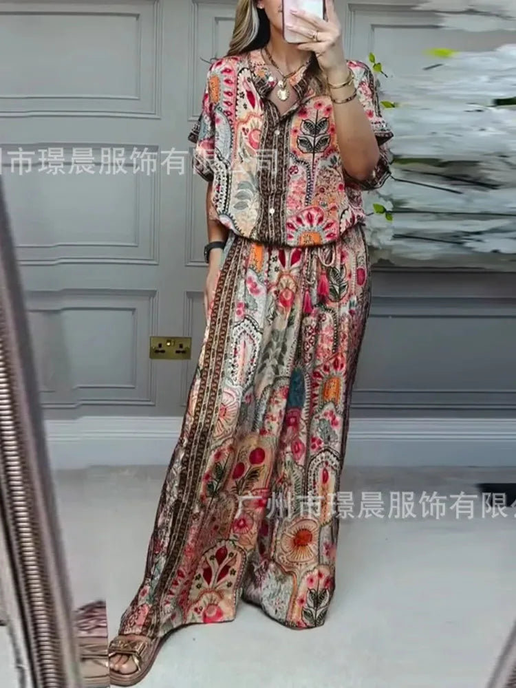 New Fashion Off-shoulder Short-sleeve Top Casual Pants Two-piece Sports Suit Spring Summer Elegant White Suits Outfits Clothing