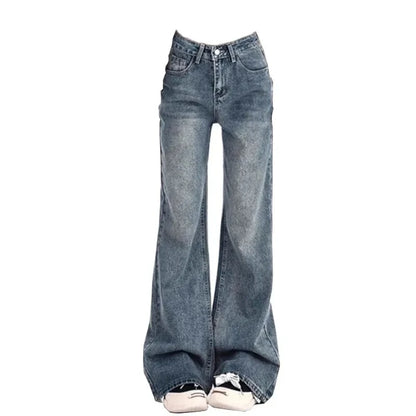 Ladies Flare Trousers Leisure Slimming Vintage Inspired Autumn High Waist Bell Women's Pants Flared Jeans Y2K
