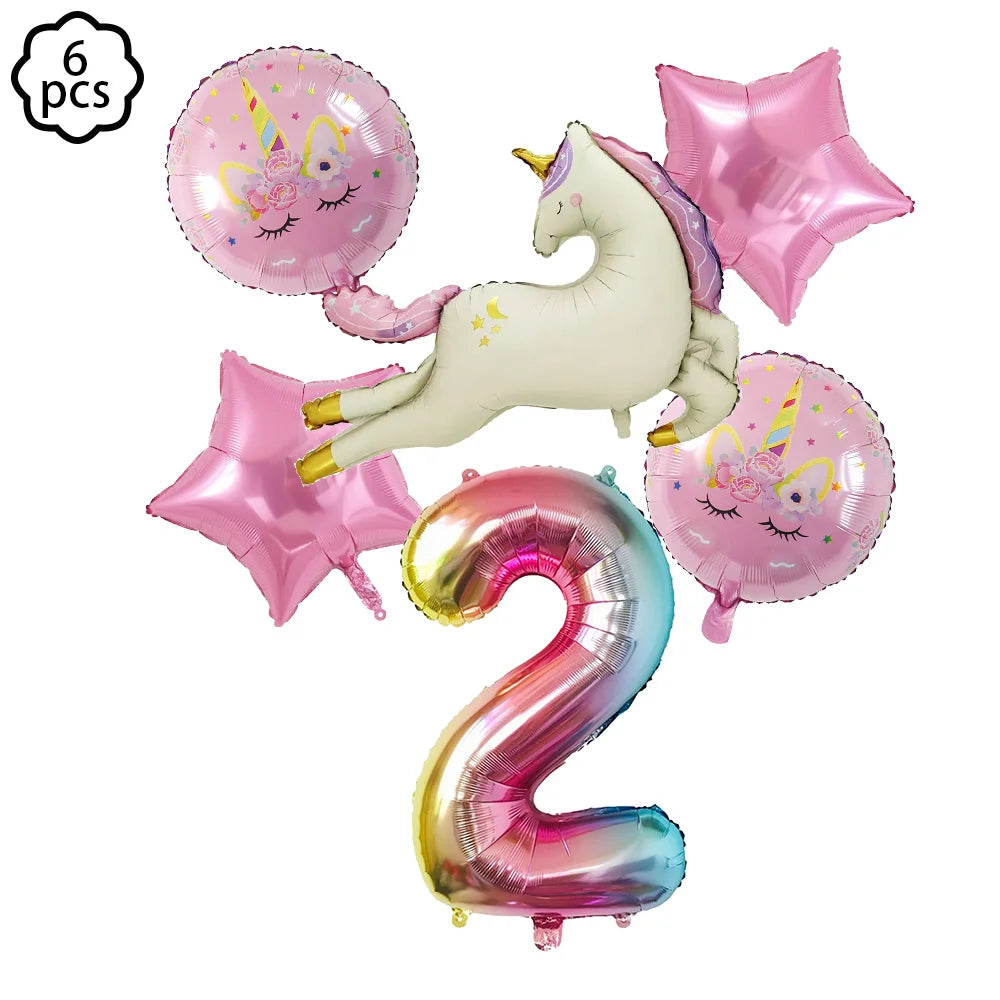 Rainbow Unicorn Balloon Unicorn Party Decor Supplies Unicorn Birthday Party Decoration Baby Shower Kids Girls Birthday Decor