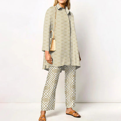 Long Sleeve Turn Down Collar Casual Outfits Ladies Button Tops Wide