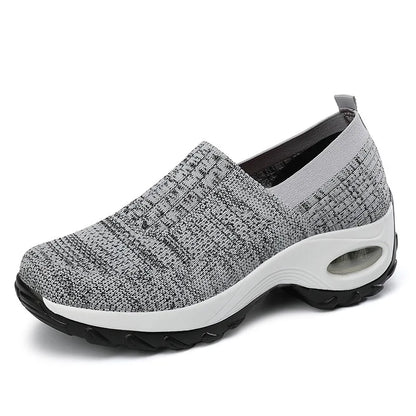 Breathable Mesh Slip-On Sports Shoes Comfortable Thick Bottom