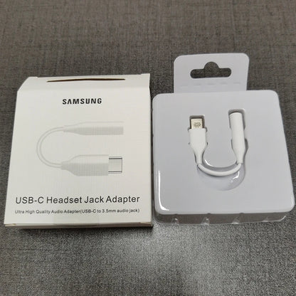 For Samsung Type C 3.5 Jack Earphone Cable USB C to 3.5mm AUX Headphones Adapter Galaxy S24 S23 S22 S21 S20 Z Flip Fold 6 5 4 3