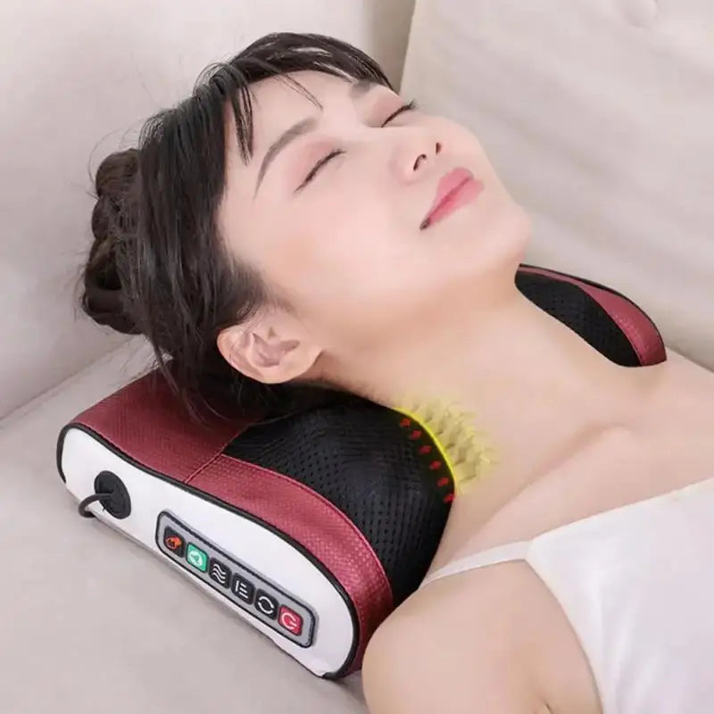 Multifunctional Neck Shoulder Massager, Kneading Massage with Hot Compress for Home Use