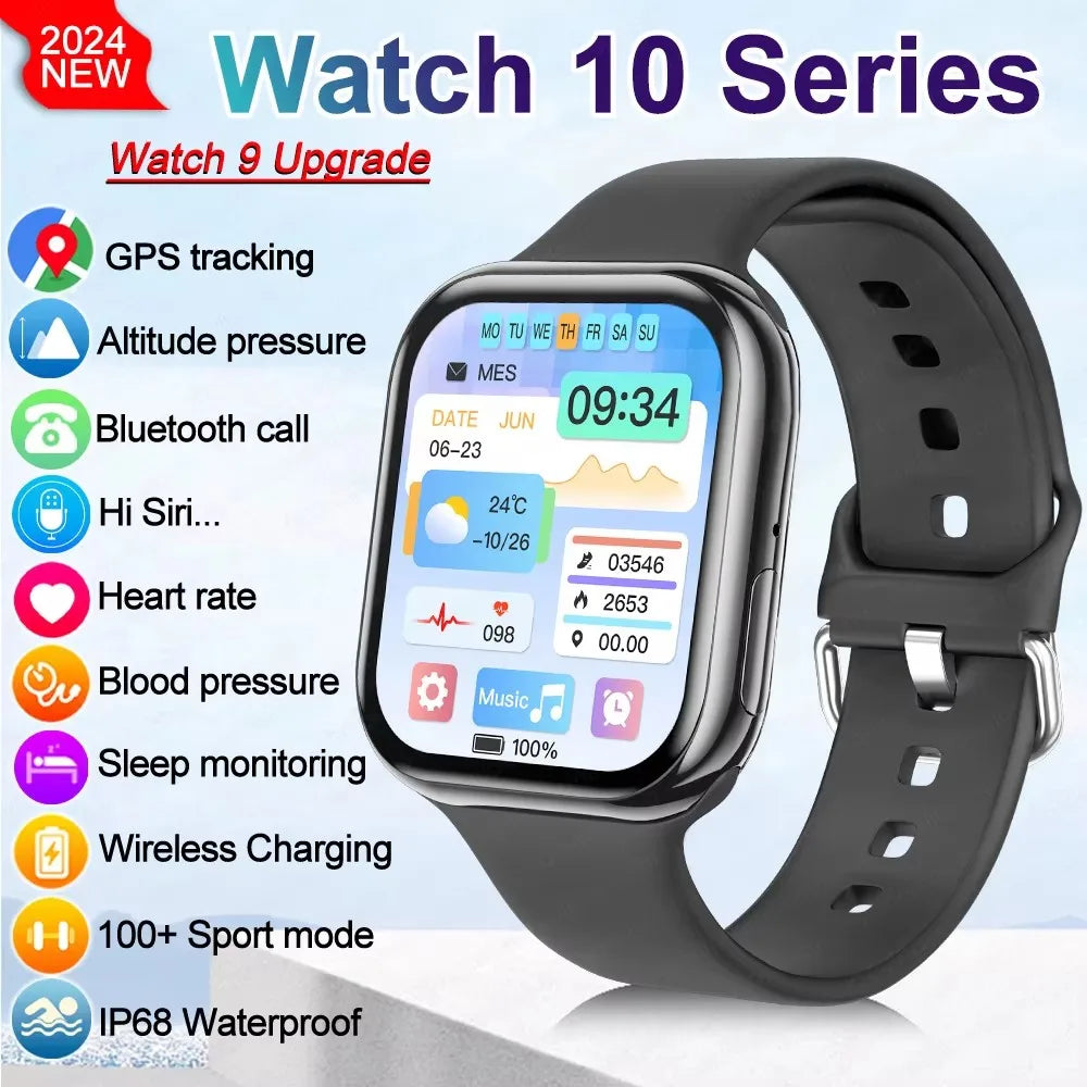 2026 New For Apple GPS Watch 10 Smart Watch Men HD AMOLED Memory Music 3D Surround Bluetooth Call Waterproof Smartwatch Woman