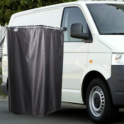 Caravan Outdoor Shower Cabin Cubicle Stall / Enclosure Kits With Magnetic Bracket & Rod & Shower Curtain For Camping Motorhomes