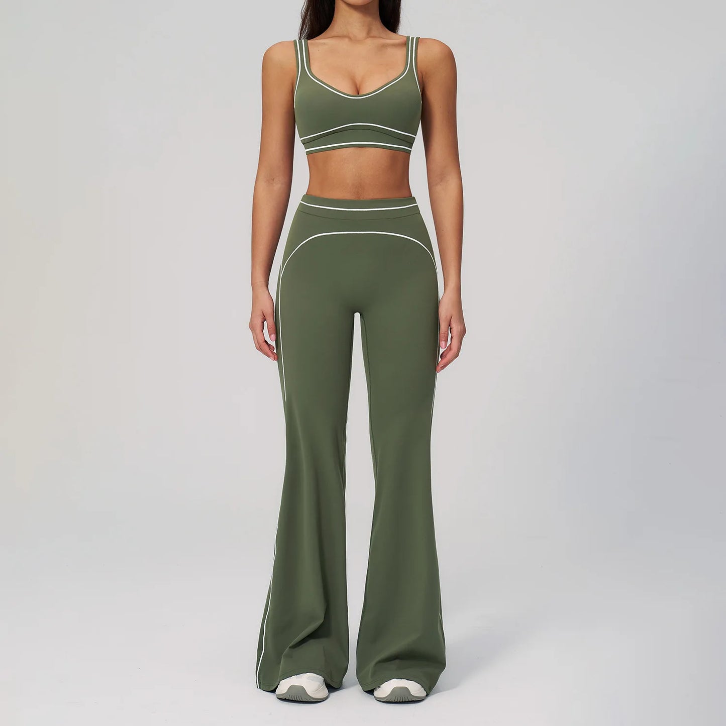 Yoga Suit 2PCS Women Tracksuits Sports Outfits Gym Clothes Running Sports Bra Suits Female Workout Yoga Clothes Athletic Wear