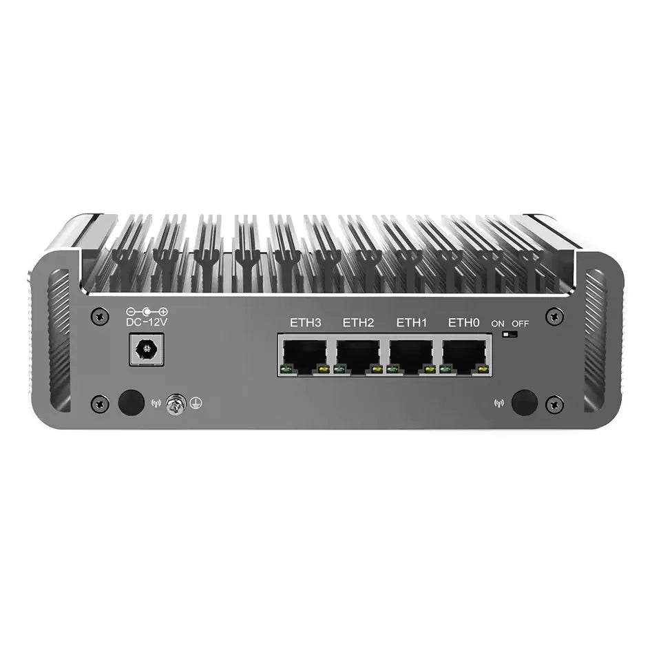 Topton 4x2.5G LAN Fanless Firewall Mini PC Intel Celeron J6413 J6412 NAS Computer Server 2xM.2 NVMe 2xSATA 1xTF Type-C 5xUSB