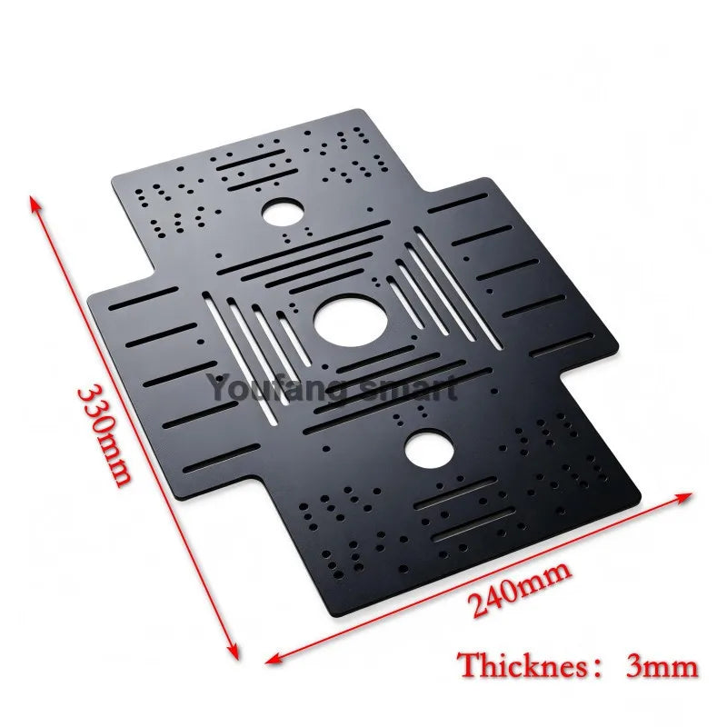 25Kg Big Load 4WD Mecanum Wheel Robot Car 330+240mm Chassis with 12V Encoder Motor for Arduino ROS Robot Arm DIY Kit Toy Parts