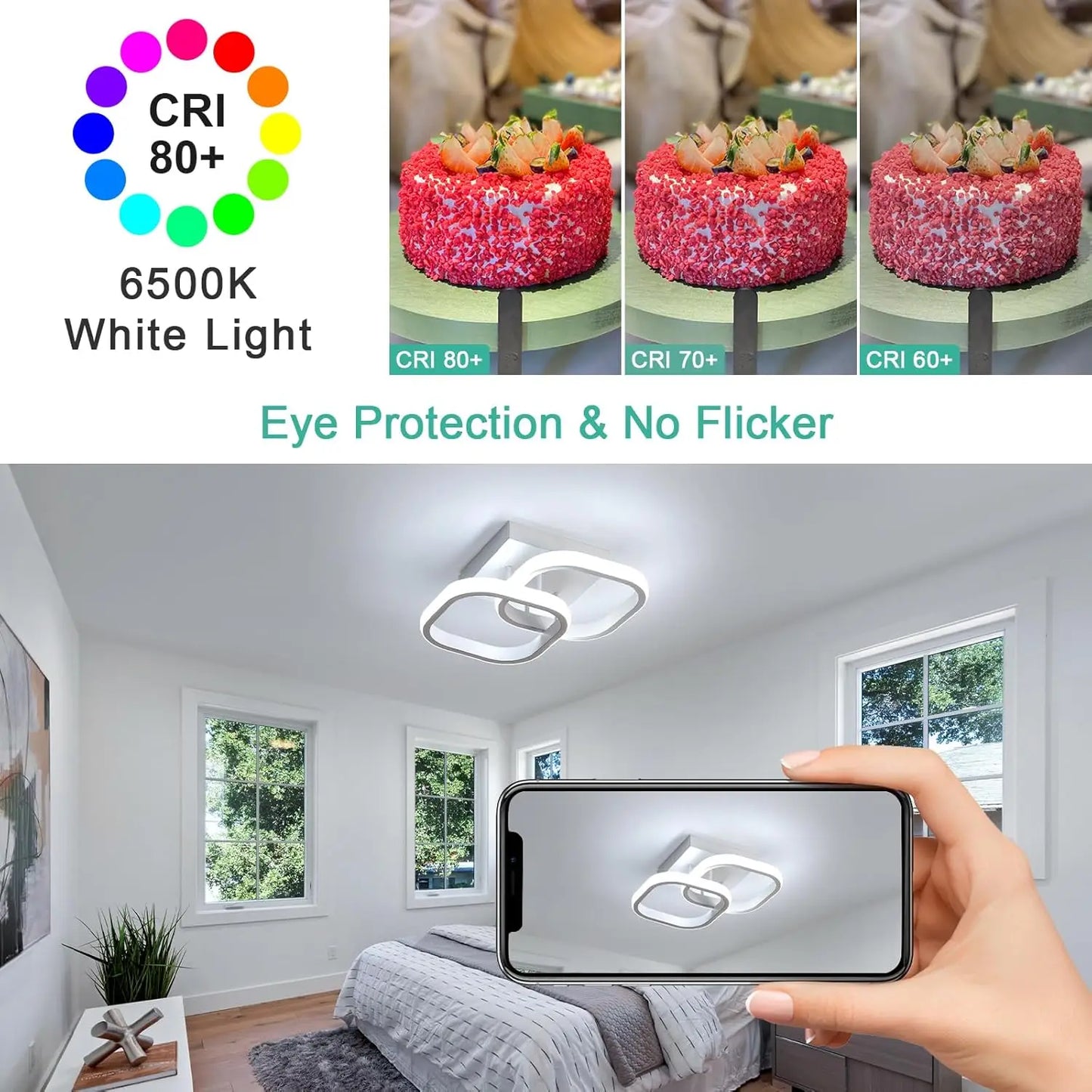 Modern LED Ceiling Lights Square Aisle Lamps Small Corridor Ceiling Fixtures for Hallway Kitchen Bedroom Stair Living Room Study